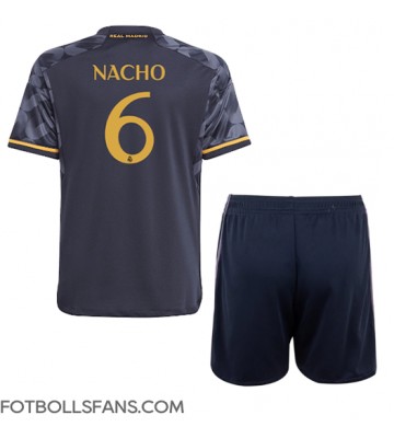 Real Madrid Nacho #6 Replika Bortatröja Barn 2023-24 Kortärmad (+ Korta byxor)